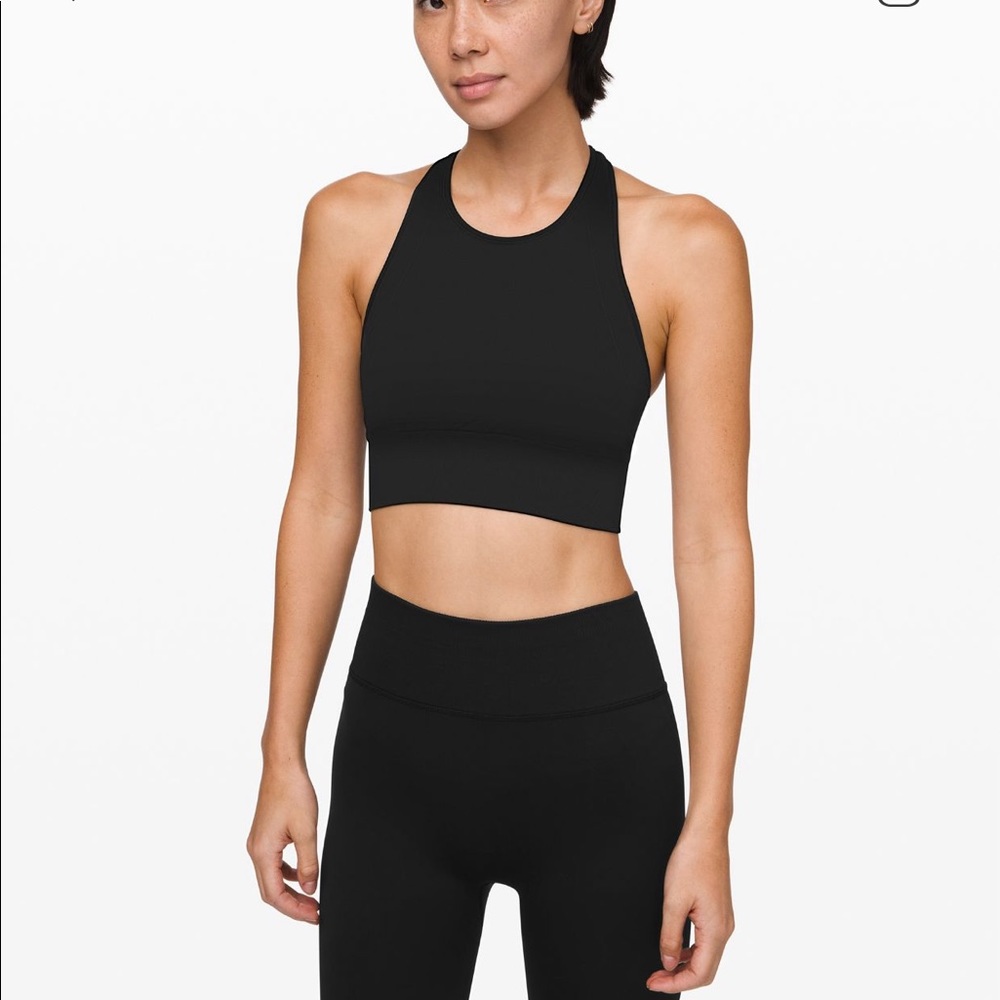 LULULEMON EBB to train bra size 6 maroon and black